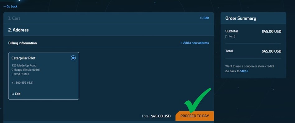 Click 'Proceed to Pay'